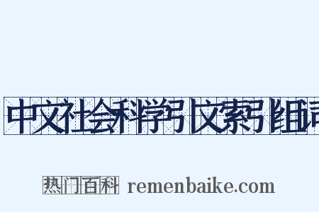 中文社会科学引文索引组词是什么意思的图片